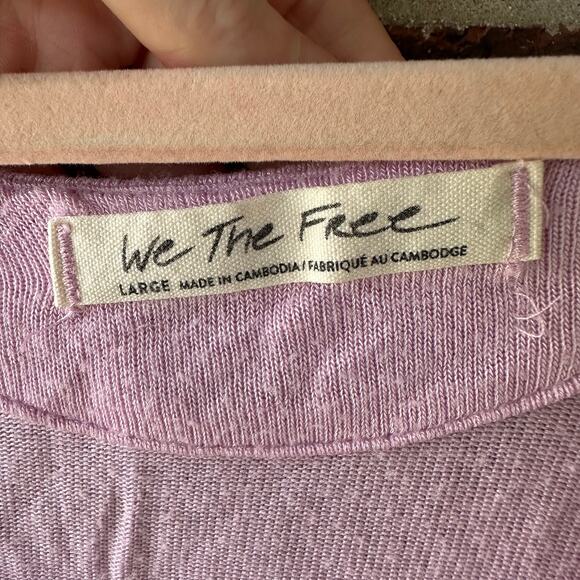 Lg We The Free People Take The Plunge Tank Top Purple Boho Festival Effortless - Picture 4 of 8